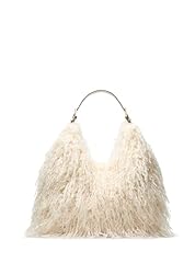 Gold-tone Hardware/Faux Wavy Shearling/Natural