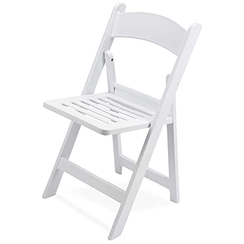 EventStable Titan PRO Resin Folding Chair - Indoor/Outdoor Lightweight Folding Chair - Slatted seat Folding Chair for Weddings Parties Events - 100 Pack