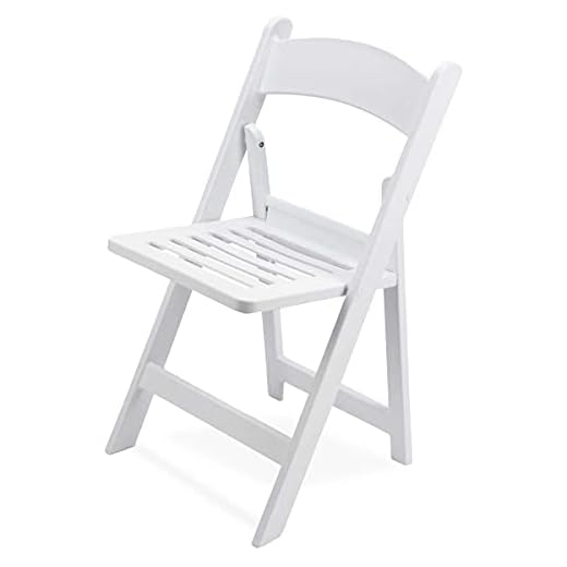 EventStable Titan PRO Resin Folding Chair - Indoor/Outdoor Lightweight Folding Chair - Slatted Seat Folding Chair for Weddings Parties Events - 4 Pack