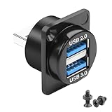 【Étendez les ports USB 3.0 + USB 2.0 en même temps】 1 en 2 USB 3.0 mâle vers USB 3.0 femelle et USB 2.0 femelle, convertit 1 port USB 3.0 en USB 3.0 et USB 2.0 2 ports de sortie, qui peuvent être utilisés pour charger ou transférer des données pour 2 appareils en même temps.