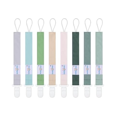 Babygoal Pacifier Clips 8 Pack, Pacifier Holder Clips for Baby Boys and Girls Fits for Most Pacifier, Binkie Styles & Baby Teethers & Toys and Gift-Neutral Color 8PS43 Cover