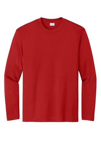 SPORT-TEK Youth Long Sleeve PosiCharge Competitor Tee | Breathable Athletic T-Shirt for Boys & Girls, Clothing for Kids