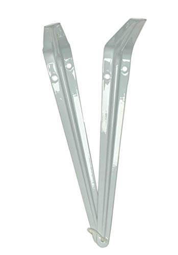Brufer 72416 White Shelf Brackets 10 X 12 Inch Pack Of 12 Wall L-Bracket Supports For Hanging Shelves - Heavy Duty Brackets - Bulk Pack Of 12 Shelf Brackets #TOP2