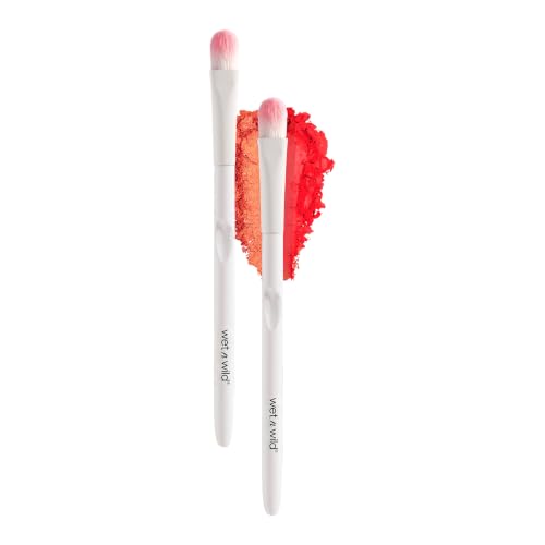 wet n wild Eyeshadow Brush,Precision Blending Application,Soft Synthetic Fibers,Ergonomic Handle for Comfortable Precision Control,(Pack of 2)
