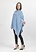 Dalle Piane Cashmere Women's 100% Cashmere Poncho, Made in Italy, Elegant and Soft, One Size, Color: Sky