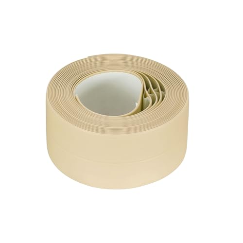 uxcell Waterproof Seal Caulk Strip Tape Self Adhesive 1.5" W x 10.5'L PVC Sealing Tape for Kitchen Bathroom Yellow