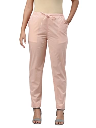 Image of GO COLORS Soft Cotton Pant Full Length for Women| Breathable, Mid Rise