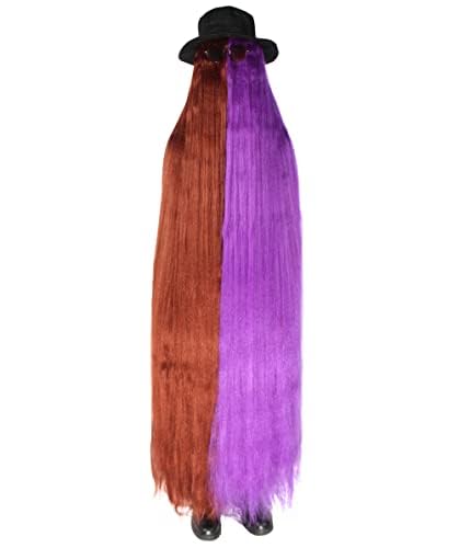 HPO Adult Unisex Long & Short Dapper Creature Playboy Wig, Multiple Color Options, Best for Halloween, Flame-retardant Synthetic Fiber