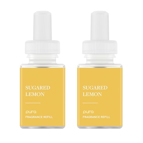 Pura Smart Home Scent Refill - Long-Lasting Premium Fragrance per Refill - Clean Diffuser Fragrance for Home Office & Apartment - 2 Pack Sugared Lemon
