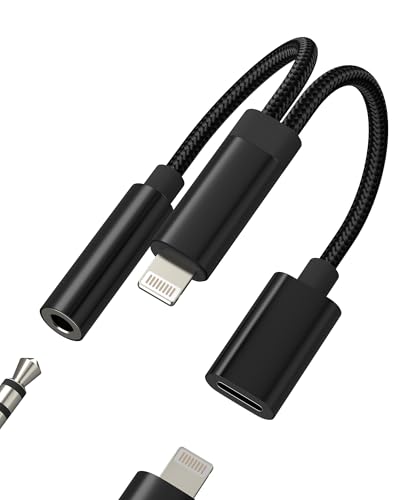 iPhone AuxA_v^[ 14 13 Pro Max Lightning to 3.5mm wbhzWbN (2in1) AppleI[fBI[d Adaptador fAP[u Cz J[R[h RlN^[ Czڑ dƖ 