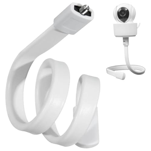 BASTOUR Support Babyphone Universel, Support torsadé de Caméra de Sécurité Flexible, Support pour Babyphone Réglable sans Perçage pour Moniteur Bébé Caméra avec Trou Fileté 1/4