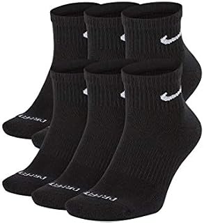 NIKE Dri-Fit Training Everyday PLUS MAX Cushioned Quarter Cut Ankle Socks 6 PAIR