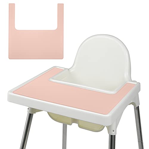 Vicloon Silikon Hochstuhl Matte für Babys und Kinder | Silikonmatte für den Babyhochstuhl BPA-frei Platzset für Babys und Kinder/IKEA Hack (Rosa)