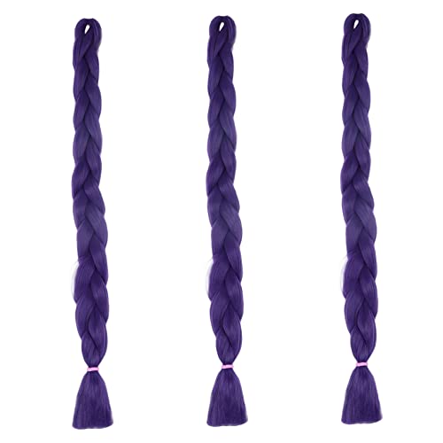 Extensions de cheveux tressés violets pour changer de look sans abîmer