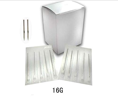 16G 5 Pieces Body Ear Navel Nose Lip Nipple Piercing Needles, Tattoo Supplies, Body Piercing Needles Supply, Disposable Professional Body Piercing Needles Tool for Women/Girl