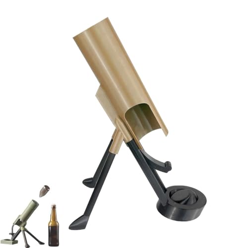 Mortar Tube Bottle Opener,Beer bottle Mortars Opener,51mm mortar bottles Opener,300ml/500ml Beer & Soda Bottles,Funny Hands-Free