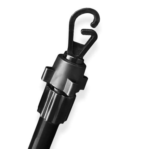 BLADO Extendable Prop Washing Line - 2.4M Support Clothes Prop Pole Line Heavy Duty Telescopic Outdoor Laundry Strong Support Pole (Black, 1)