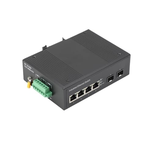 Switch SFP industriel POE non géré 2 SFP vers 4 RJ45 pour convertisseur fibre 1000M