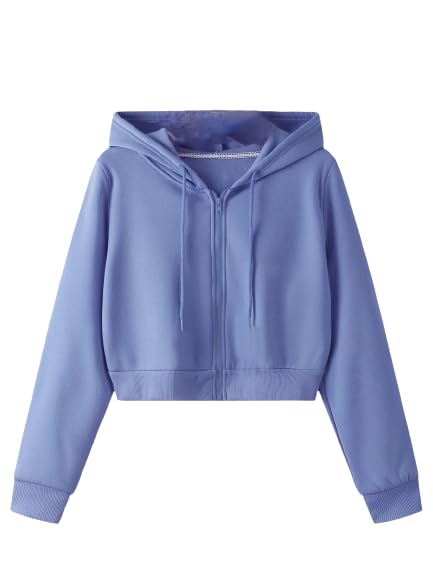 Image of Crop Hooded Sweatshirt for Women Winter Wear Crop Hoodie