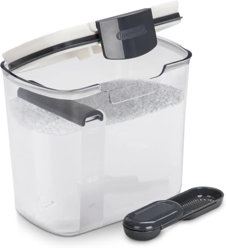 Image of ProKeeper 1 Quart Airtight Powdered Sugar Storage Container - Grey,BPA-Free Plastic,(Pack of 12)