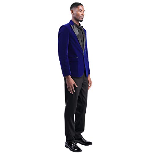 Cloudstyle Men's Peaked Lapel 1 Button Dinner Jacket Wedding Blazer Prom Tuxedo4