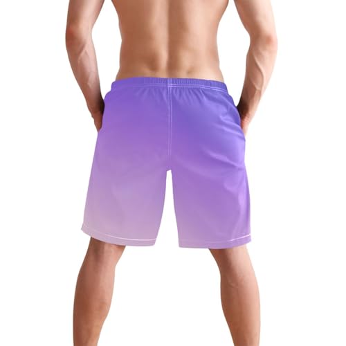 Short de bain pour homme violet dégradé maillot de bain moderne short de plage - 3