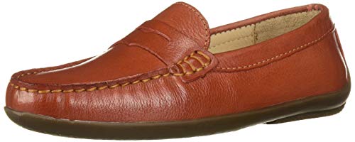 Driver Club Usa Unisex Leather Made In Brazil Naples 2.0 Penny Driver Loafer, Orange Everest, 1 M Us Little Kid #TOP16