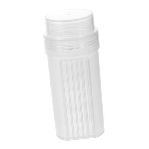 MUCKLILY 5pcs Highly Transparent Dyeing Vat Slide Staining Holder Refillable Lip Gloss Tube Barbicide Jar Test Tube Holder Lip Balm Stain Jars Flat Bottom Clear Test Tubes - Plastic White