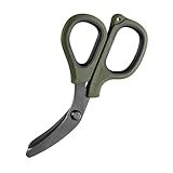 XShear Mini 6" Trauma and Nurse's Shear. Razor sharp and compact scissors, perfect for EMTs, doctors, ICU, wound care and bandages (Olive Drab Green)