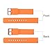 HARFINGTON Silicone Watch Band 16mm Width Quick Release Soft Rubber Replacement Watch Strap with Stainless Steel Buckle for Men Women, Orange