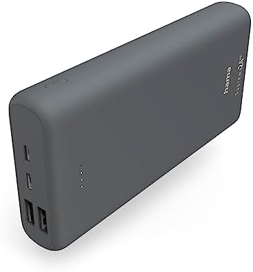 Hama 00201670 Power Pack"Supreme 24HD" (24000 mAh, 2 wejścia: USB-C i micro-USB, 3 wyjścia: 2 x USB-A, 1 x USB-C, szybkie ładowanie) szary