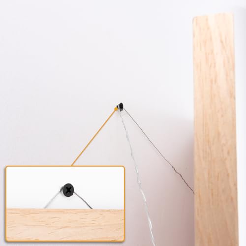 KURUI Drywall Screws Assortment Kit, #6 Black Wood Screws for Sheetrock,165pcs Picture Hanging Kit for Frame Painting Art Photo, Phillips Coarse Dry Wall Screw 4 Sizes 1",1-1/4",1-5/8",2"