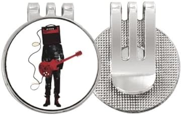 guitar music instruments man Golf Ball Marker Hat Cap Clip Enamel Magnetic image 2