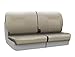 Coverking Custom Fit Rear 50/50 Split Bench Seat Cover for Select Nissan Pathfinder Models - Genuine Leather (Beige)