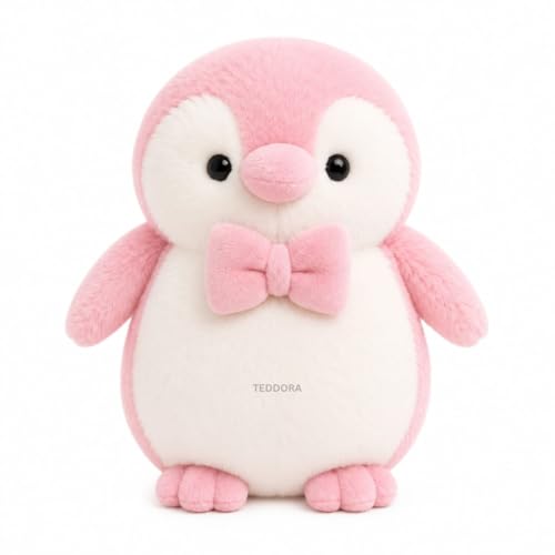 Image of Mr.Bow Pingo Soft Toy for Girls Boys Kids,Pink,Penguin Animal Plush Stuffed Baby Teddy Gift Birthday, 25 cm
