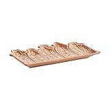 home&you - Bandeja para servir Gingerhousi, decoración navideña, diseño de casa de jengibre, de dolomita, para aperitivos, pasteles, dulces, vajilla, decoración de mesa, 33,5 x 21,5 x 3 cm - marrón