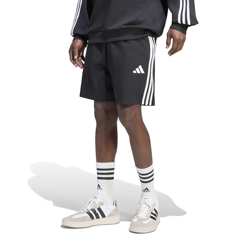 adidas Homme Essentials 3-Stripes Single Jersey Shorts, Black/White, XXL