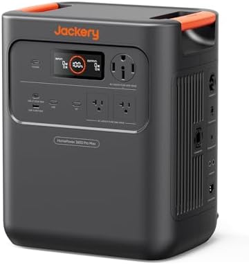 Jackery HomePower 3600 Pro Max Portable Power Station, 4000W 120V...