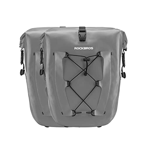 ROCKBROS Bike Panniers Waterproof Bike Rear Rack Bag Max 30L