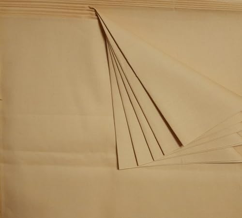 Image of 100% Cotton Unstitched Material Cloth for Women's Skirts, Saree Petticoats, Pyjamas, Patiyala Pants, Salwar, 2.50 Meter Poplin,89 cms Width Fabric (Chikoo)
