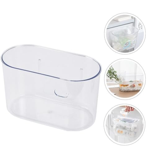Caneca de basura colgante de pared pequeña transparente miniatura 7