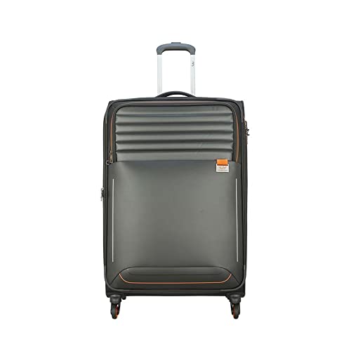 Image of VIP Men's Soft Luggage 55 Cm Polyester Soft 4 Spinner Suitcase (Black, 59 Liters)