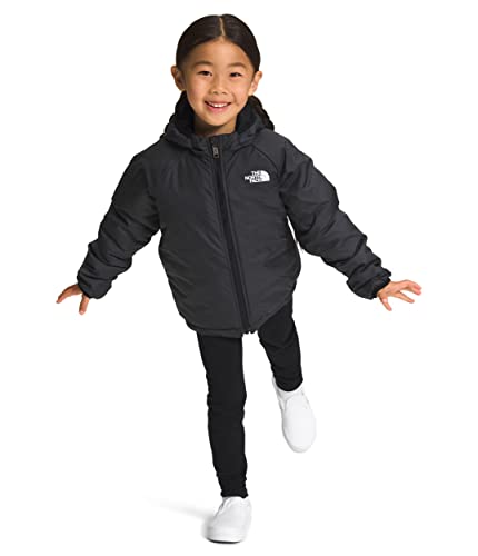Image of The North Face Kids' Reversible Perrito Hooded Jacket, TNF Black /Asphalt Grey, 3