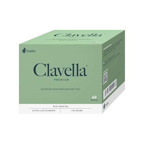 Clavella Premium 4000 mg myo-Inositol mit alpha-Lactalbumin & Folsäure für Frauen mit PCOS mit & ohne Kinderwunsch Zyklus Support Pulver zum Auflösen in Wasser gluten- & gelatinefrei 60 St