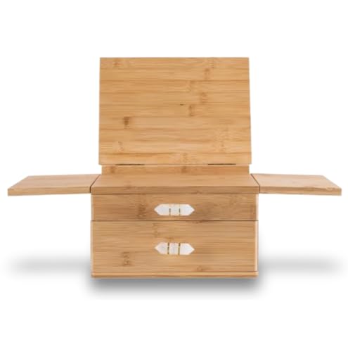 Energy Mindfulness Bamboo Meditation Altar Table – Wooden Ritual Table for Meditation, Crystal Display, Energy Healing, and Spiritual Home Décor