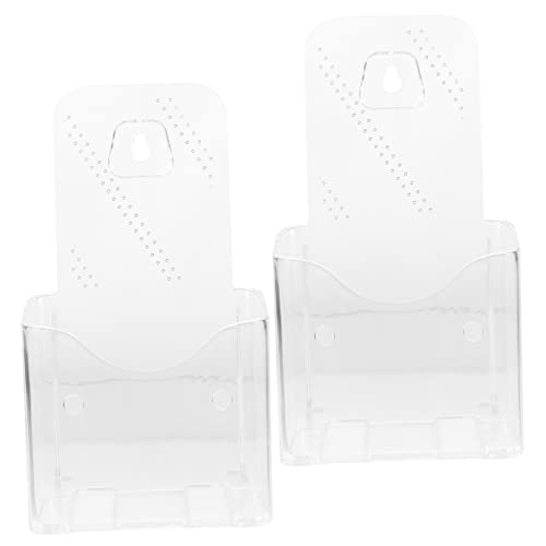 DOITOOL 2pcs Pamphlet Display Stand Desk File Organizer for Booklets Documents for Office School and Hotel Use Break-resistant Design