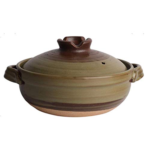 RONGJJ Casserole, Ceramic Hot Pot Casserole, Health Slow Cooker For Stewing Rice, Healthy Clay Pot For Braising Slow Cooking, A, 0.8L