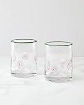 Oneida Drinking Glasses, 24 Seven First Bloom Flower Tumbler Set of 2, 12-Oz Floral Dishwasher Safe Glass Tumblers, Cute Stuff Mothers Day, Mama Gifts, Water Glasses Drinking Set, Glass Cups (2 Piece)