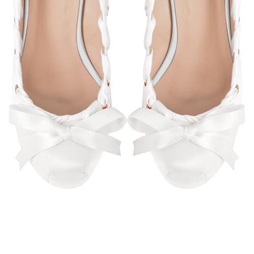 Image of Platform Heels Chunky Bow Ribbon Pumps | Party Shoes