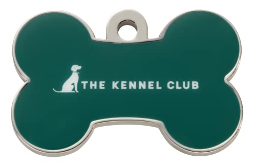Kennel Club Small Bone Dog Tag | Personalised Laser Engraved Pet ID Tags for Dogs & Puppies | Exclusive Kennel Club & Crufts Approved Dog Name Tags | Custom Leightweight ID Tags for Dogs
